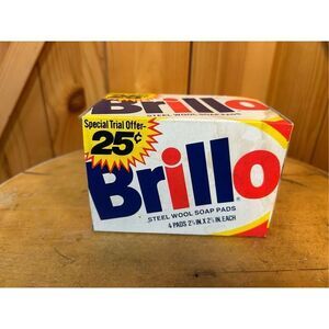 Vintage Box of 4 Brillo Steel Wool Soap Pads Dial Corporation (8552)